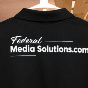 Custom Printed Polo Shirt, Black (Back Print)